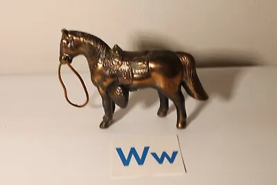 Vintage Cast Steel Copper Plated Saddle Horse Bank Great Condition  • $24.99