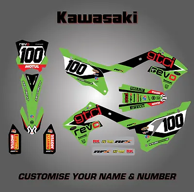 Kawasaki 250 KXF 2021 2022 2023 Full MX Graphics Sticker Kit • £115.45