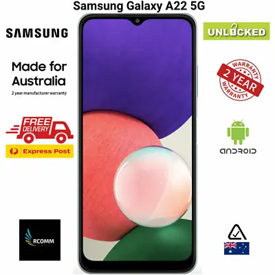 $369 • Buy Samsung Galaxy A22 5G SM-A226B - 128GB - BLACK UNLOCKED AUS STOCK SEALED EXPRESS