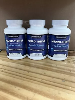 Neuro-Thrive  - Cognitive Function Memory & Brain Health 3 Bottles 30 Caps Each • $44.95