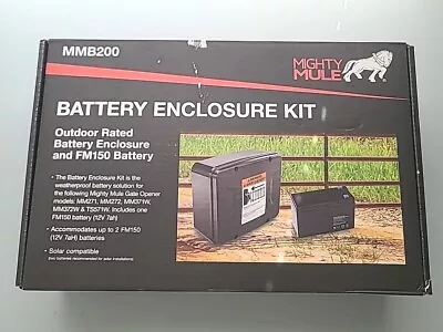 Mighty Mule Battery Enclosure Kit 4.5 X16 X9.8   Gate Opener Box Fence Kit • $65.95