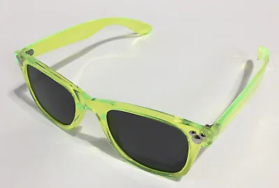 Disney Parks Mickey Mouse Icon Neon Green Wayfarer Adult Size Sunglasses • $10.88