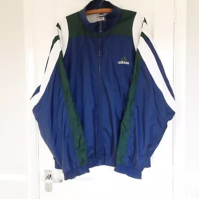 Adidas Shell Suit Tracksuit Jacket 80/90s Windbreaker XL Retro Festival Vintage  • £29.95
