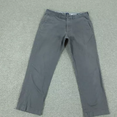 J.CREW Pants Mens 32x30 Gray Straight Chino 32x26 Altered Length ' • $15.57