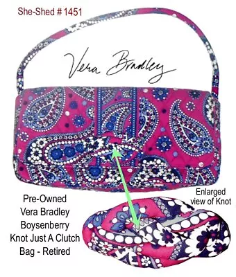 Vera Bradley Boysenberry Knot Just A Clutch Bag (pre-owned) • $14.95