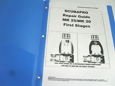 ScubaPro  Repair Guide & Schematics For Every MK-20 & MK- 25 Ever Made • $19.99