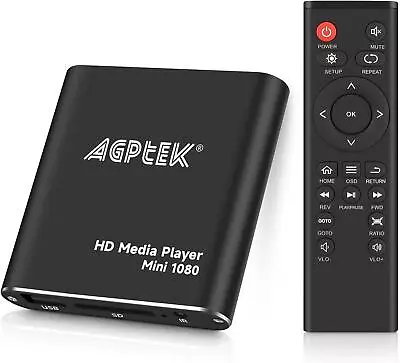 AGPTEK HDMI Media Player Mini 1080p Full-HD Ultra HDMI Digital Media Player For • £53.99