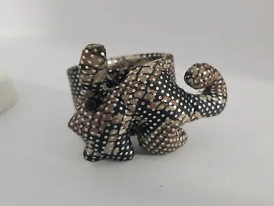 Lizard Print Design Chameleon Feature Snap On Style Bracelet  • $1.25