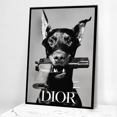£9.95 • Buy Dior Dog Poster Wall Art Fashion Print Designer Inspired Home Decor Print