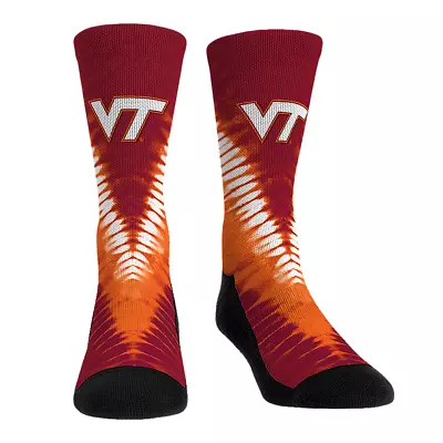 NCAA Virginia Tech Hokies - V Shape Tie Dye Rock 'Em Socks • $18.99