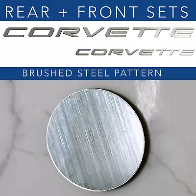 Brushed Steel Patern Raised Letters For C5 Corvette 97-2004 Front + Rear Us Made • $24.99