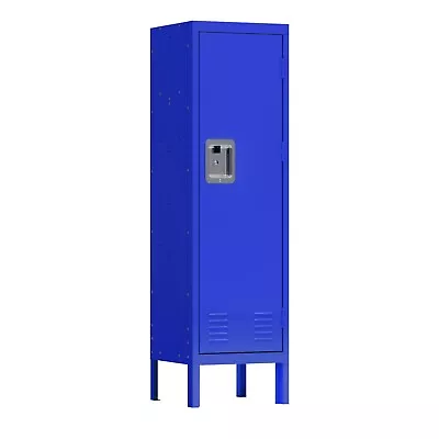 Metal Storage Cabinet With With Shelves And Locker Doors For Home Garage • $139.99