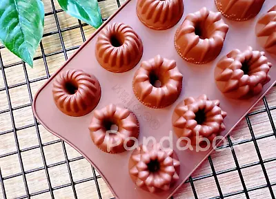 Canele Silicone Chocolate Mould Mini Donut  Mold Ice Cube Tray Baking Jelly • £3.55