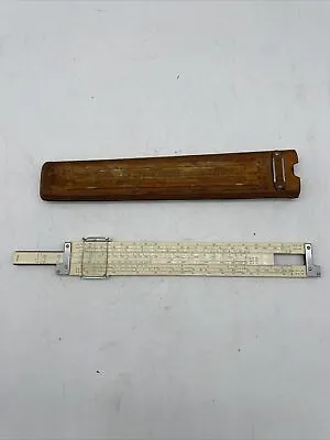 Vintage Keuffel & Esser K&E 4081-3 Log Log Duplex Decitrig Slide Rule With Case • $24.99