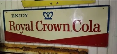 Vintage Royal Crown Cola Embossed Advertising Metal Sign Display 54 X18  • $699