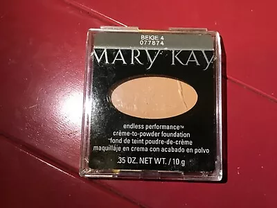 Mary Kay BEIGE 4 Endless Performance Creme To Powder Foundation .35 Oz BNIB • $15.99