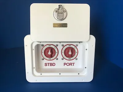 Double Battery Switch Box Boat Marine RV Starboard St • $184.95