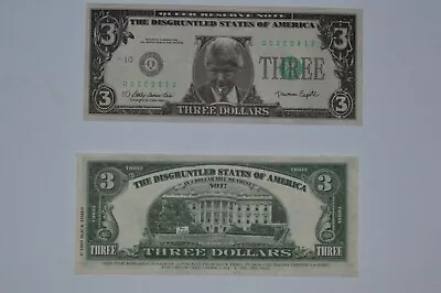 Bill Clinton Novelty $3 Dollar Bill.  1993 Slick Times • $4