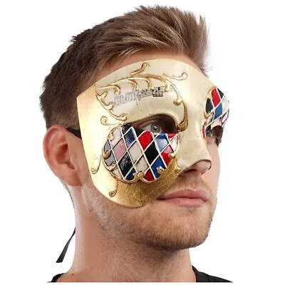 Venetian Half Mask Masquerade Horror Fancy Dress Costume Halloween Mask Steampun • £10