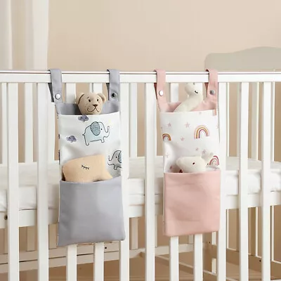 Baby Crib Organizer Bed Hanging Storage Bag Cot Diaper Organizer Kids Toys U • £8.04