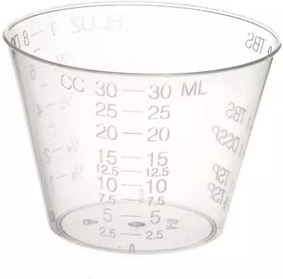 1 Oz Epoxy Resin Mixing Cups - 1 Ounce Disposable Graduated Plastic (100 Cups) • $11.35