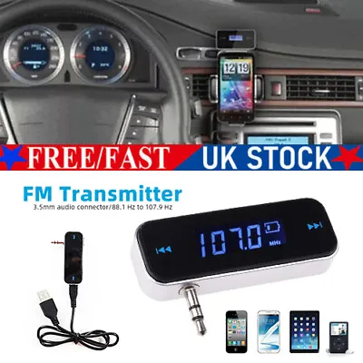 £6.99 • Buy LCD 3.5mm Music Audio FM Transmitter Mini Wireless Car Accessories For IPhone Uk