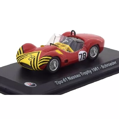 Maserati Tipo 61 Nassau Trophy 1961 Schroeder 1:43 Leo Models Diecast Model Car • $30.14