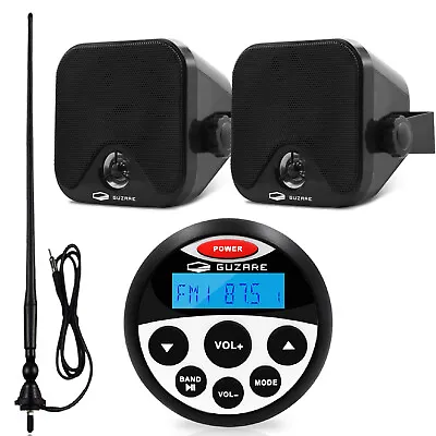 Guzare Marine Boat ATV/UTV Digital Media Stereo System Bluetooth/AUX/USB/FM/AM • $89.97