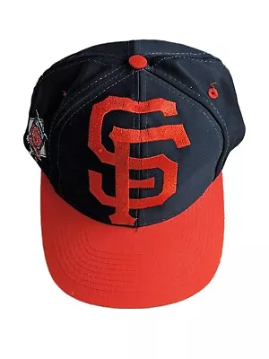 VTG 90's San Francisco Giants Big Logo Blockhead Logo Athletics Snapback Hat MLB • $150