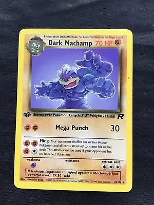 £3.20 • Buy Pokemon Cards: Team Rocket 1st Edition Rare: Dark Machamp 27/82