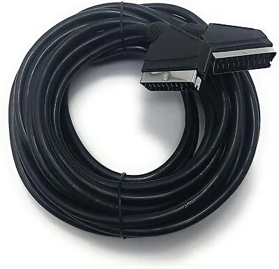 10m SCART Lead Cable TV Dvd FULLY WIRED 21 Pin • £14