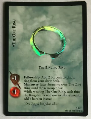 LOTR Reflections CCG/TCG The One Ring Rare + 9R+1 NM/Mint • £70