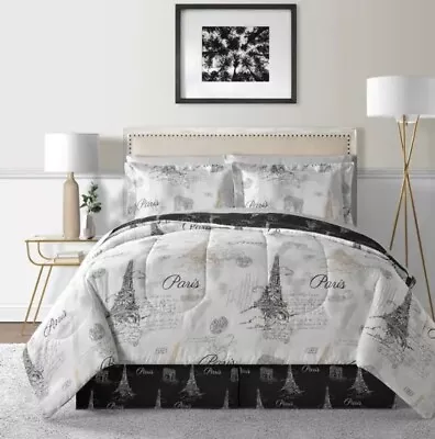 Lanwood Home Paris Sketch 8-Piece Comforter Set QGmMtsc8k5cYpXlTgl7OQgsTD8mU7mBs • $50