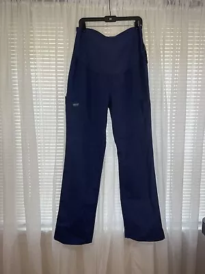 Cherokee Scrub Pants Women’s Maternity Size L Tall Navy Straight Leg Pockets NWT • $32.77