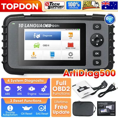 TOPDON AD500 OBD2 Scanner Transmission ABS SRS Code Reader Diagnostic Scan Tool • $159