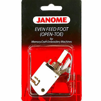 Janome Even Feed Foot (Open-Toe) #200338006 Memory Craft Embroidery Machines • $47.50