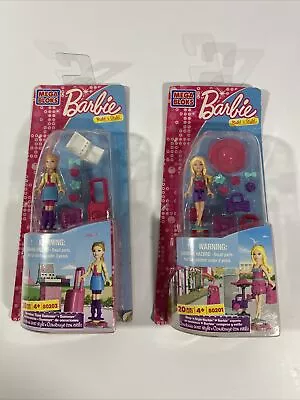 Mega Bloks BARBIE Mini Figure SHOP N STYLE   Build 'n Style Blocks 80203/80201 • $16.97