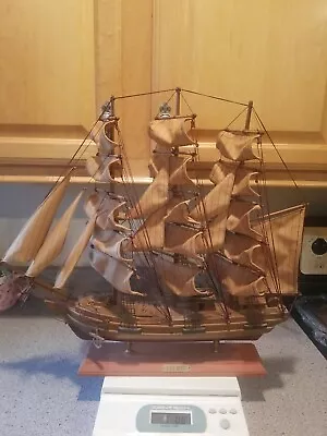 $65 • Buy HMS Bounty Decorative Tall Ship - Wood Model Boat - Royal Navy Ship 