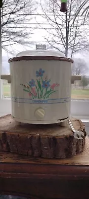 Vintage 1989 Rival Crock Pot Slow Cooker 3.5qt Model 3100p Floral | Crock Pot • $10