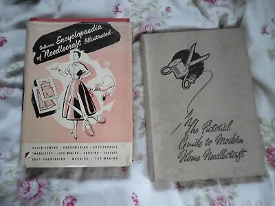 Vintage Pictorial Guide Modern Needlecraft Catherine Franks + Encyclopaedia (2) • £22.99