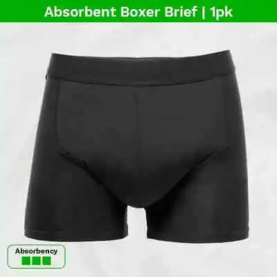 Men's Washable Incontinence Underwear Zorbies Absorbent Boxer Brief 1pk • $38.95