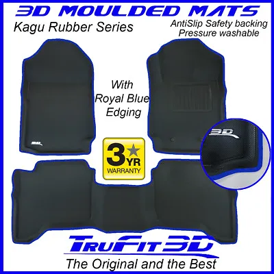 $249 • Buy Fit Ford Ranger Dual Cab 2011-2021 Genuine 3D Rubber Floor Mat With Blue Edge 