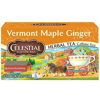 Celestial Seasonings Herbal Tea Vermont Maple Ginger Caffeine Free 20 Count P... • $39.55