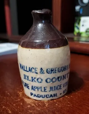 Compliments Of Wallace & Gregory Paducah KY. Miniature Stoneware Sample Jug • $89.95