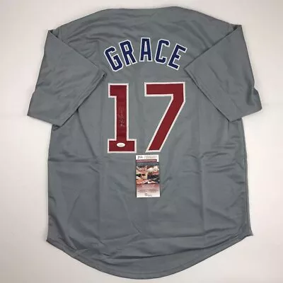 Autographed/Signed MARK GRACE Chicago Grey Baseball Jersey JSA COA Auto • $124.99