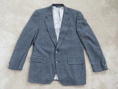 Blazer Coat Burberry USA Made Tweed Vintage Plaid 100% Wool Saks Fith Ave 38 R • $49.95