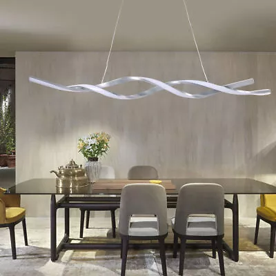 Modern Wave Chandelier LED Ceiling Light Pendant Lamp Kitchen Hanging Fixture • $45.12