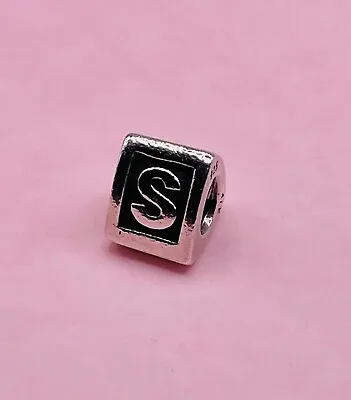 PANDORA Sterling Silver Alphabet Letter  S   Charm  925 ALE 🤍 • £15