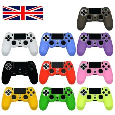 $9.99 • Buy Soft Silicone Controller Case Skin Cover For PlayStation 4 /Slim/ Pro UK Store