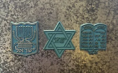 Lot Of 3 RARE Vintage 70’s Rubber Fridge Magnets Jewish Menorah Hanukkah • $39.99